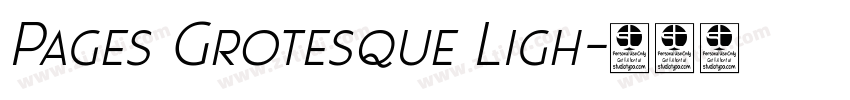 Pages Grotesque Ligh字体转换